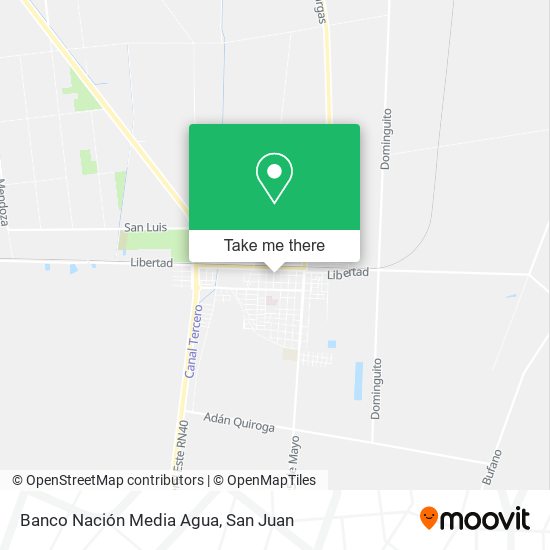 Banco Nación Media Agua map