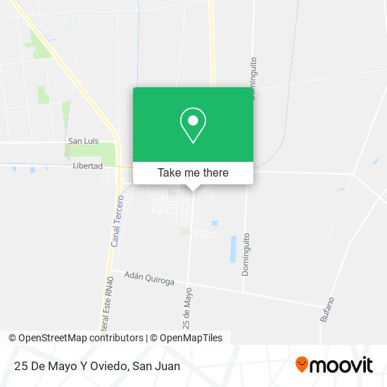 Mapa de 25 De Mayo Y Oviedo