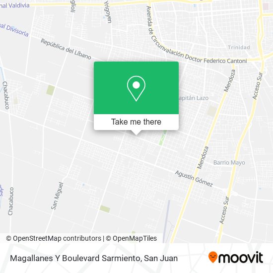 Magallanes Y Boulevard Sarmiento map