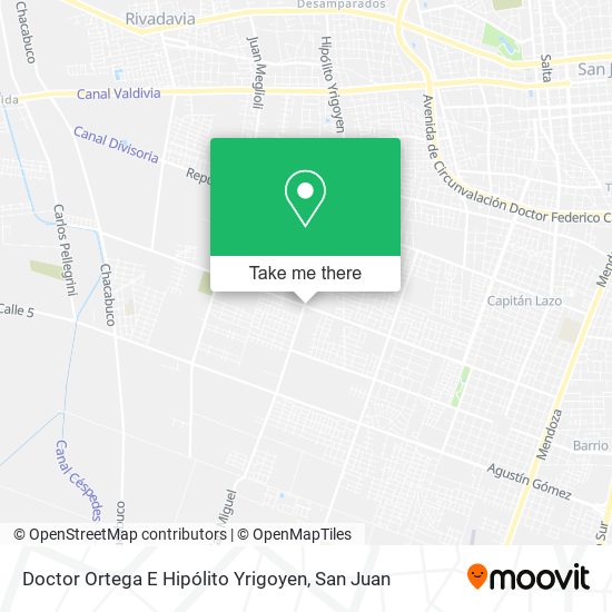 Doctor Ortega E Hipólito Yrigoyen map