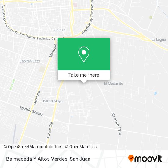 Balmaceda Y Altos Verdes map