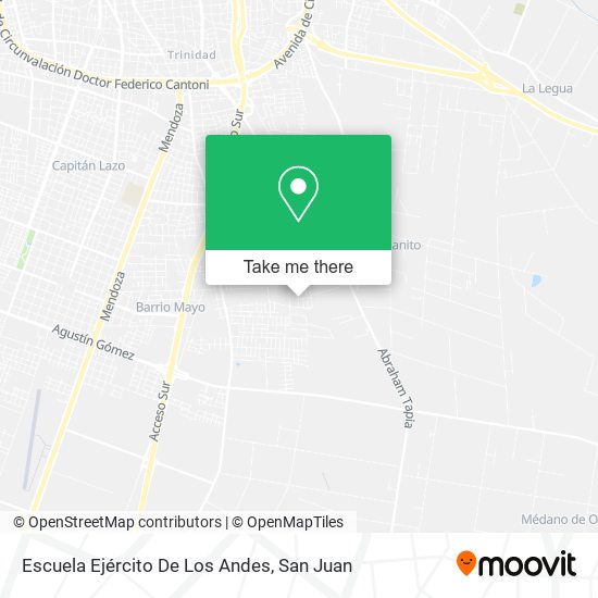 Escuela Ejército De Los Andes map