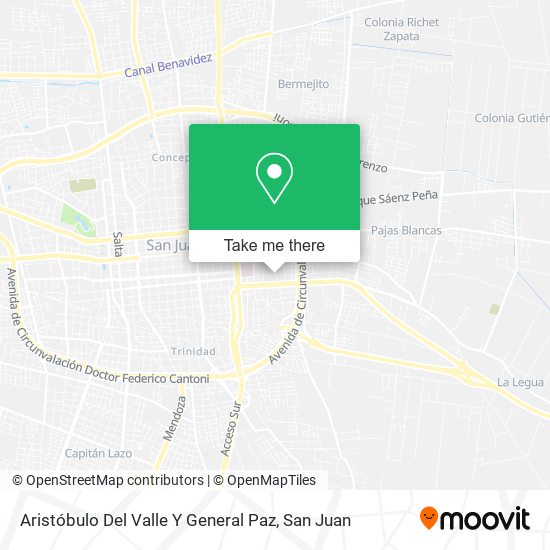 Aristóbulo Del Valle Y General Paz map