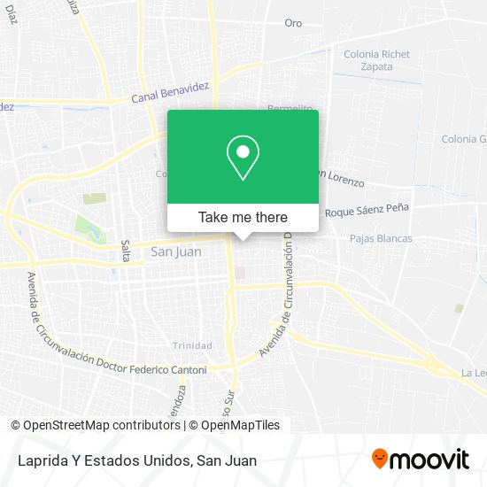 Laprida Y Estados Unidos map