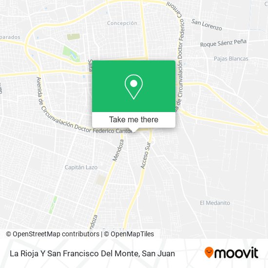 La Rioja Y San Francisco Del Monte map