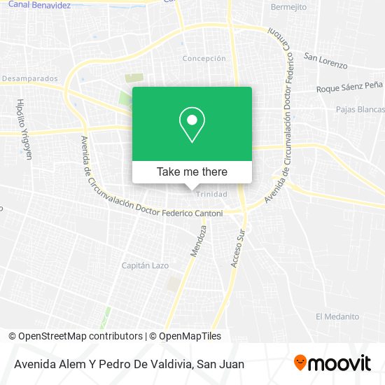Avenida Alem Y Pedro De Valdivia map