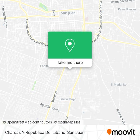 Charcas Y República Del Líbano map