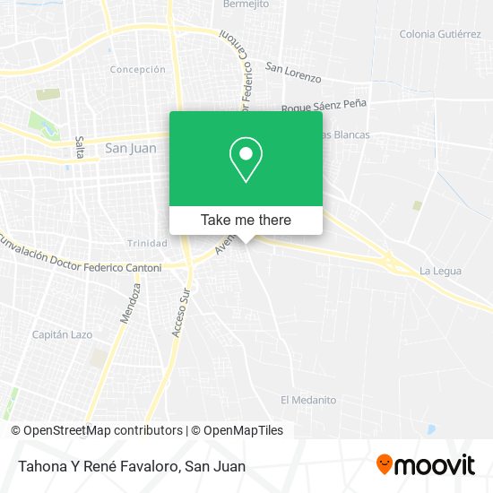 Tahona Y René Favaloro map