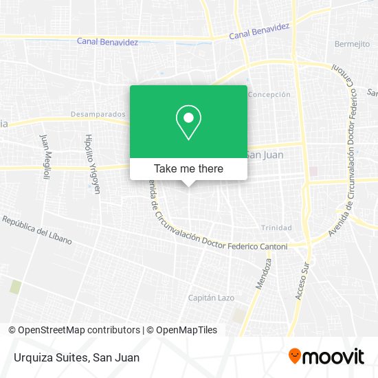 Urquiza Suites map