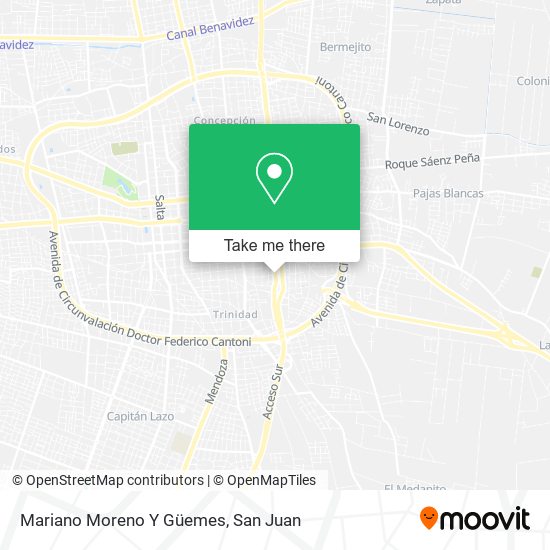 Mariano Moreno Y Güemes map
