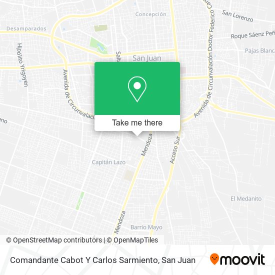 Comandante Cabot Y Carlos Sarmiento map