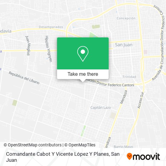 Comandante Cabot Y Vicente López Y Planes map