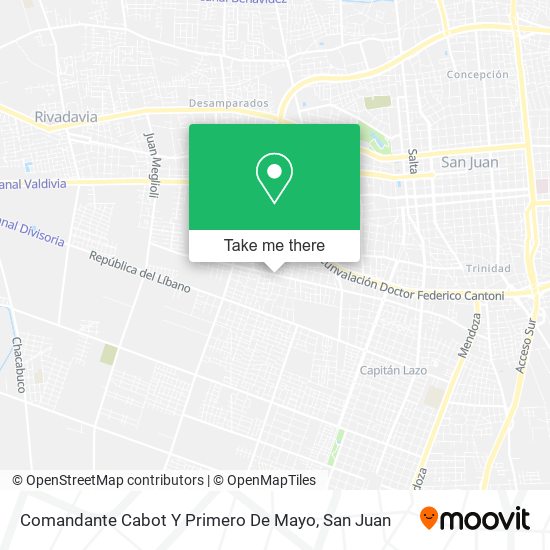 Comandante Cabot Y Primero De Mayo map