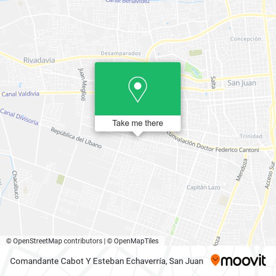 Mapa de Comandante Cabot Y Esteban Echaverría