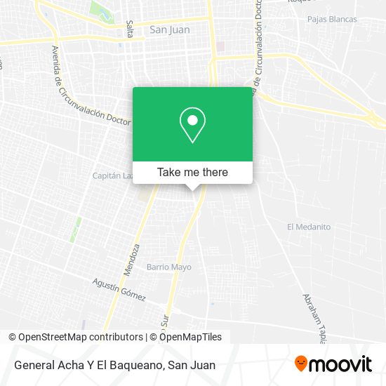 Mapa de General Acha Y El Baqueano