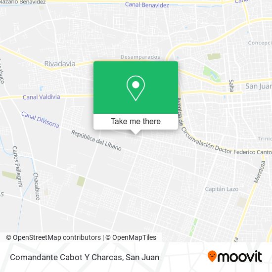 Mapa de Comandante Cabot Y Charcas