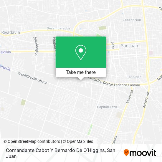 Comandante Cabot Y Bernardo De O'Higgins map