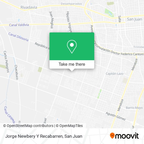 Jorge Newbery Y Recabarren map