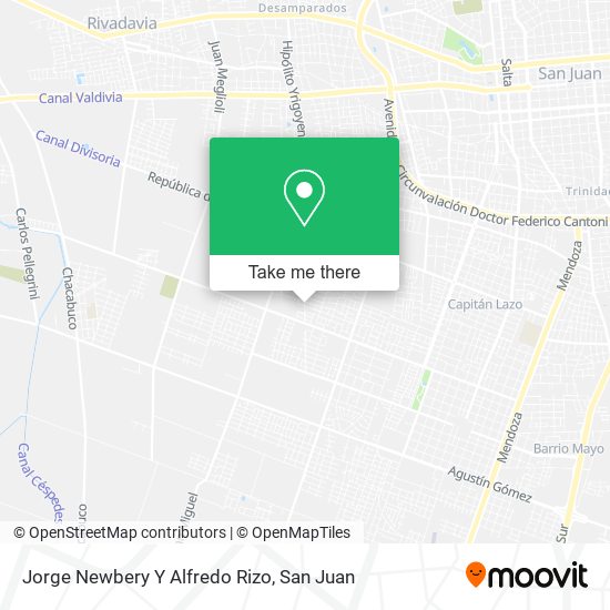 Jorge Newbery Y Alfredo Rizo map