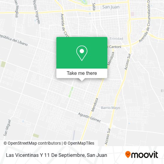 Las Vicentinas Y 11 De Septiembre map