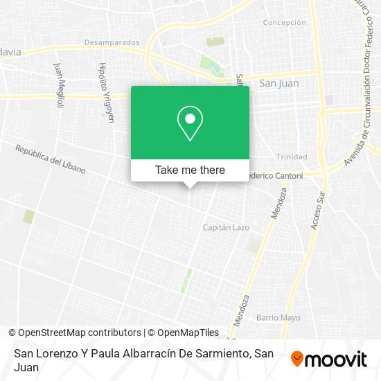 Mapa de San Lorenzo Y Paula Albarracín De Sarmiento