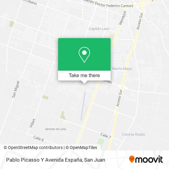Pablo Picasso Y Avenida España map