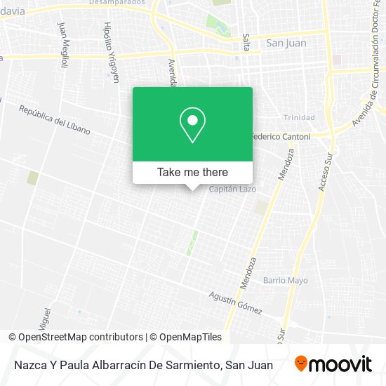 Mapa de Nazca Y Paula Albarracín De Sarmiento