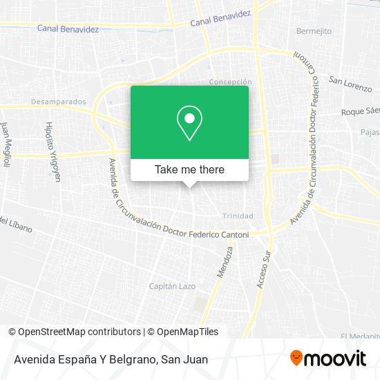 Avenida España Y Belgrano map