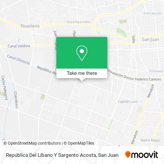República Del Líbano Y Sargento Acosta map
