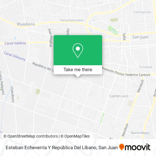 Esteban Echeverría Y República Del Líbano map