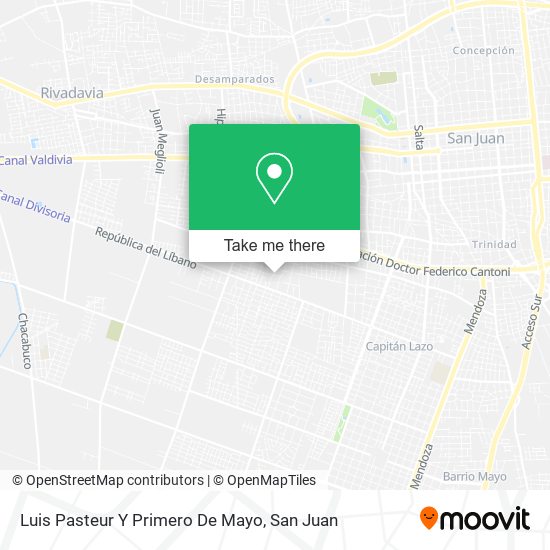 Luis Pasteur Y Primero De Mayo map