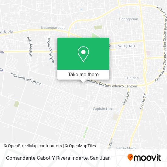 Comandante Cabot Y Rivera Indarte map