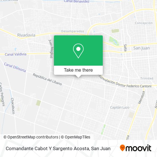 Mapa de Comandante Cabot Y Sargento Acosta