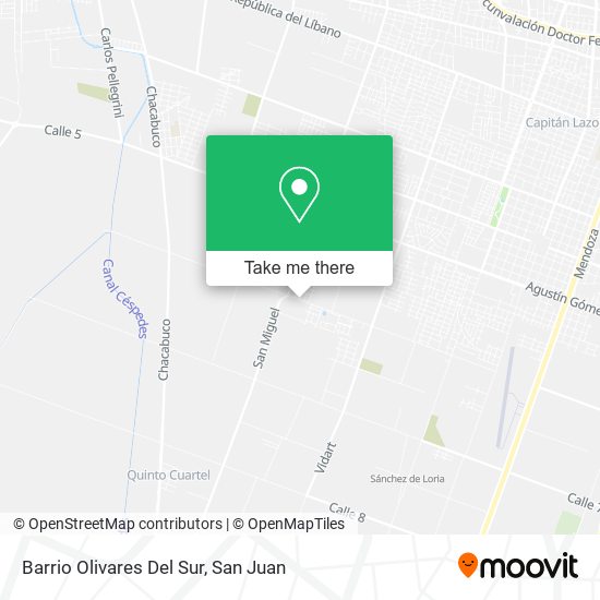 Mapa de Barrio Olivares Del Sur
