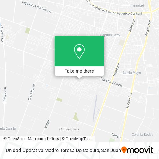 Unidad Operativa Madre Teresa De Calcuta map