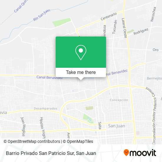 Barrio Privado San Patricio Sur map