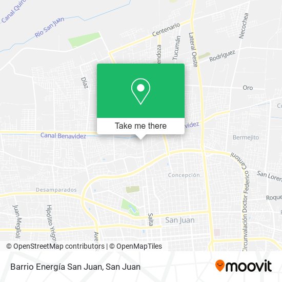 Barrio Energía San Juan map