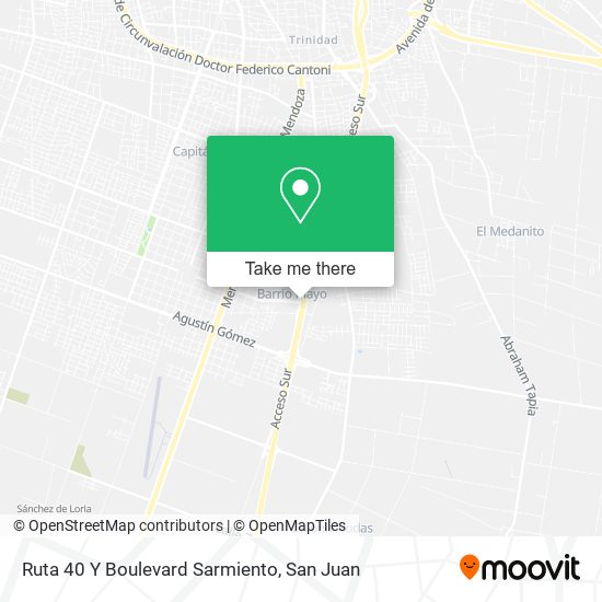 Mapa de Ruta 40 Y Boulevard Sarmiento