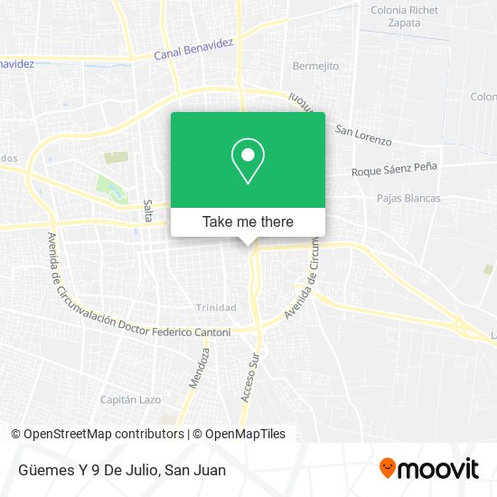 Güemes Y 9 De Julio map