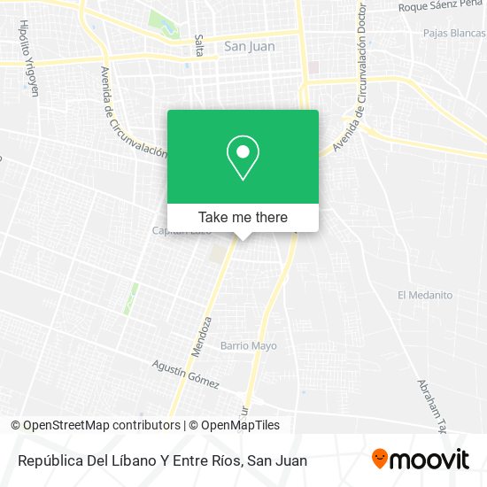 Mapa de República Del Líbano Y Entre Ríos