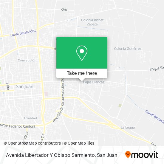 Mapa de Avenida Libertador Y Obispo Sarmiento