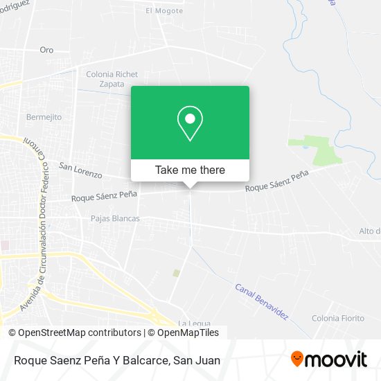 Mapa de Roque Saenz Peña Y Balcarce
