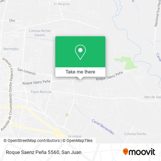 Roque Saenz Peña 5560 map
