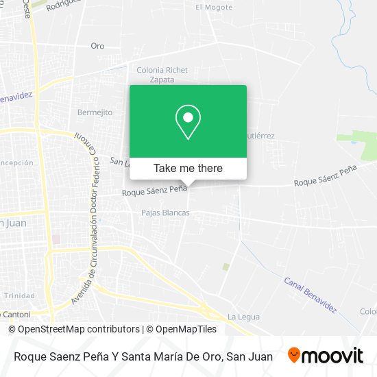 Roque Saenz Peña Y Santa María De Oro map