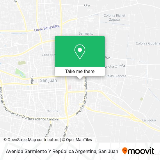 Mapa de Avenida Sarmiento Y República Argentina