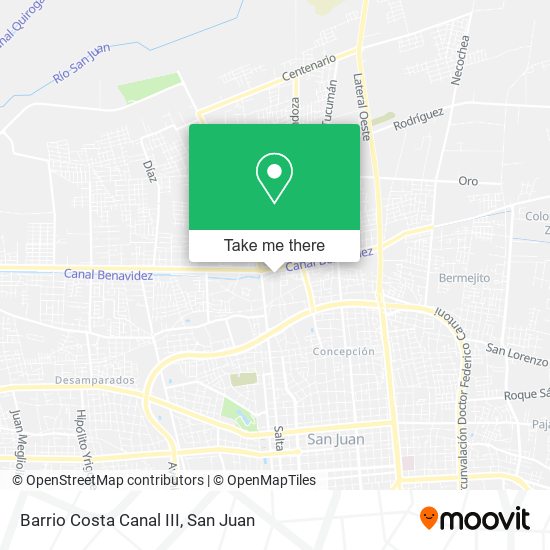 Mapa de Barrio Costa Canal III