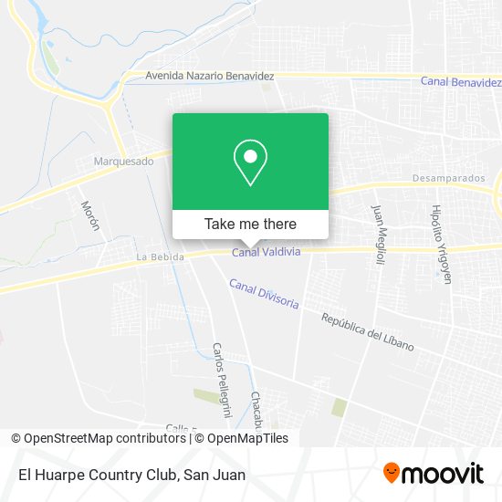 El Huarpe Country Club map