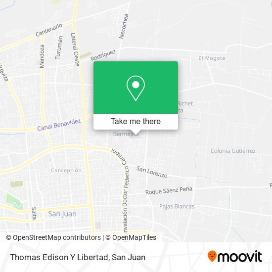 Mapa de Thomas Edison Y Libertad
