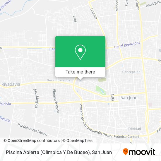 Mapa de Piscina Abierta (Olímpica Y De Buceo)