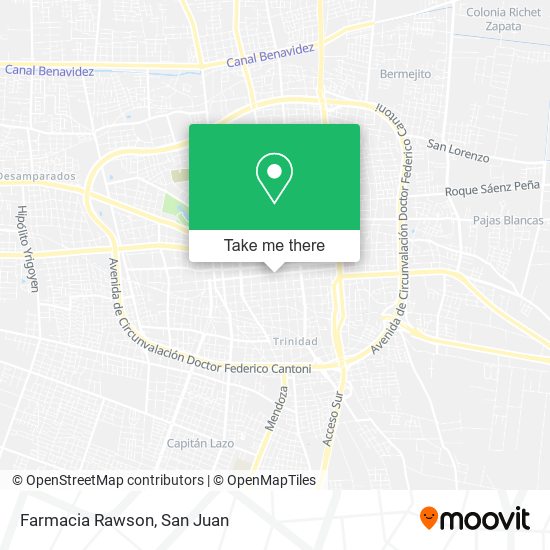 Mapa de Farmacia Rawson